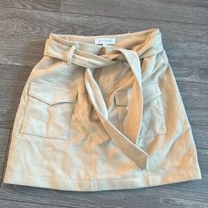Intermix NEVER WORN GOAT Suede skirt with belt